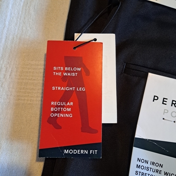 Perry Ellis men's 36 x 32 black portfolio modern fit folio-flex, New - Picture 2 of 9